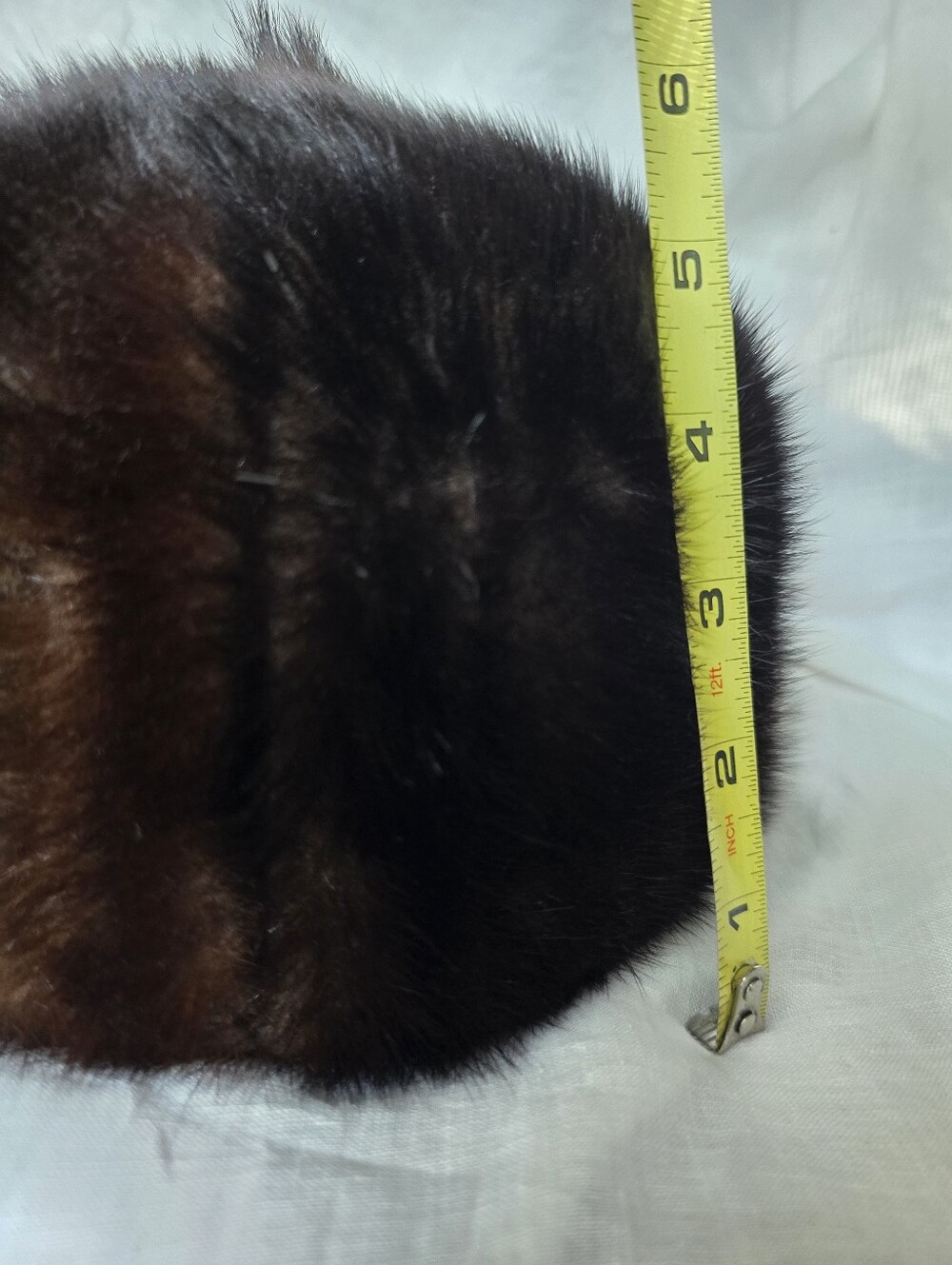 Vintage Chocolate Mink Acorn Cap Hat Russian Style - Picture 9 of 9